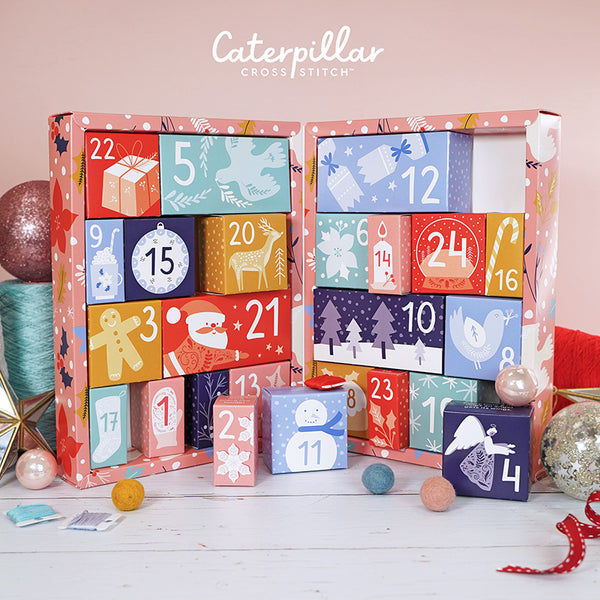 Introducing the 2022 Cross Stitch Advent Calendar Box! Caterpillar