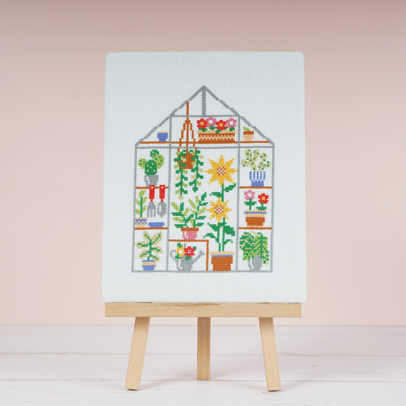 flower greenhouse sunflower cross stitch pattern