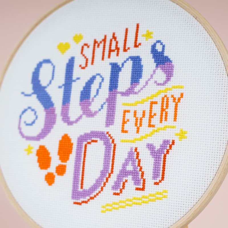 Positive uplifting cross stitch pattern