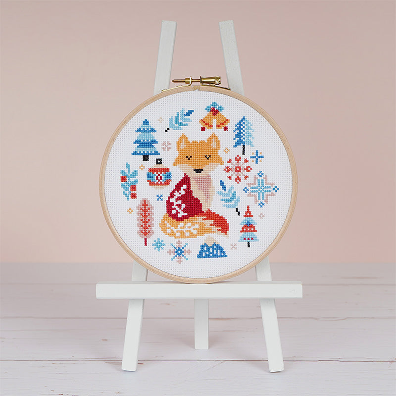 scandinavian animal cross stitch design