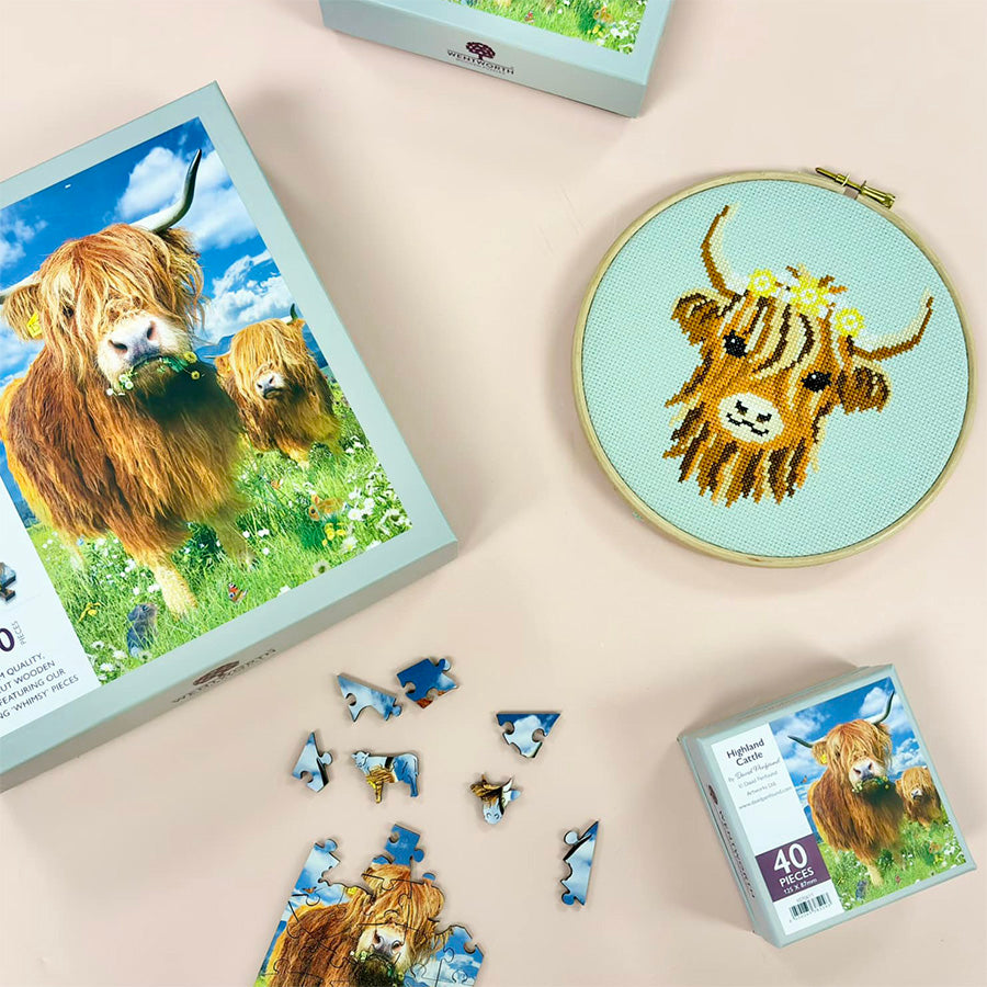 Highland Cow Wentworth Jigsaw Puzzle