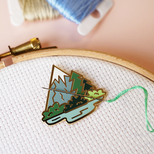 nature needle minder for cross stitch and needle crafts