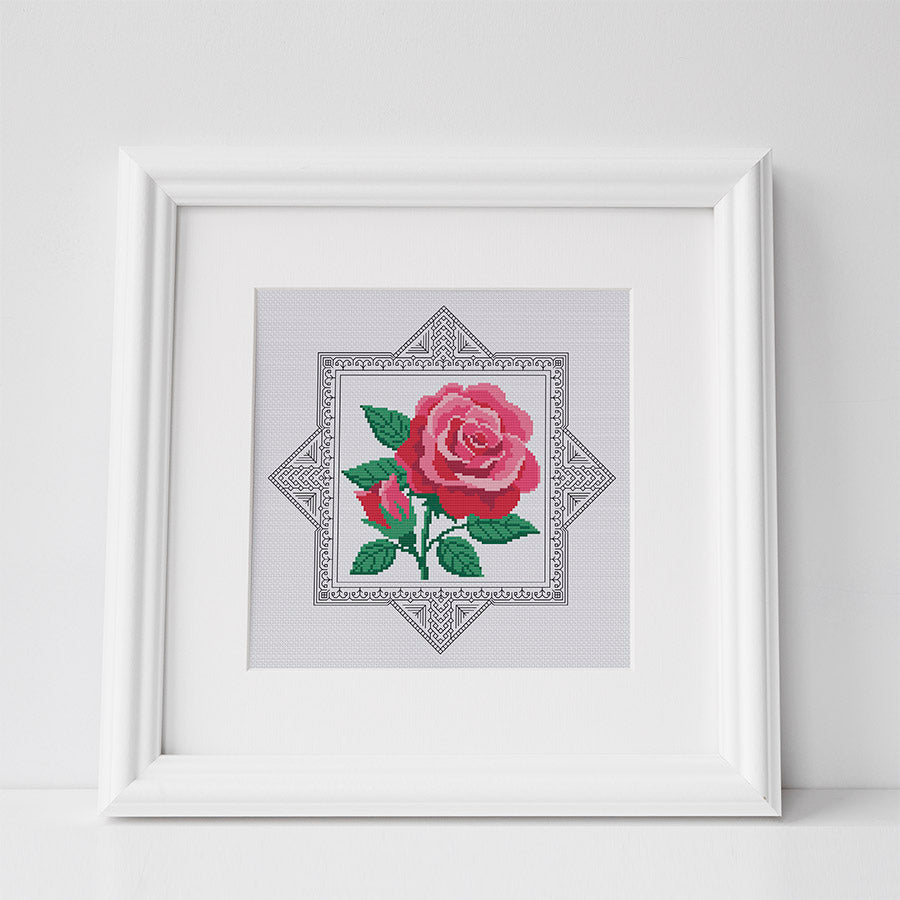 Royal Jubilee Rose - Cross Stitch Pattern