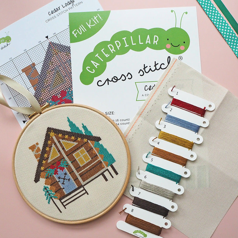 Cedar Lodge Cottage - Cross Stitch Kit or Pattern