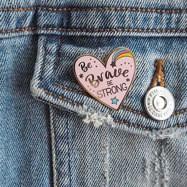 heart enamel pin badge