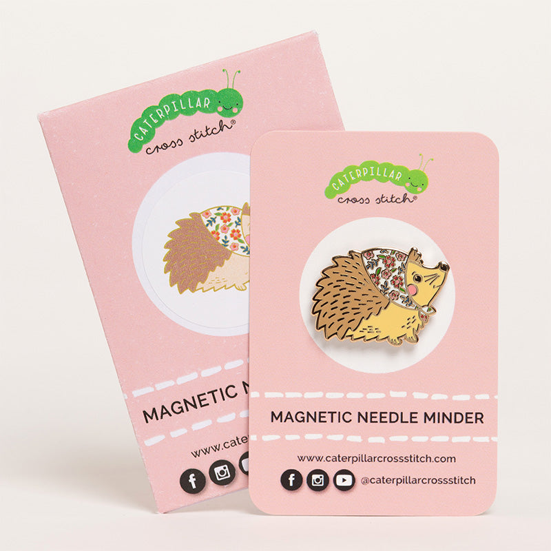 Kraftex Magnetic Needle Minder for Cross Stitch [4 Pack - Hedgehog, Fox, Unicorn, cactus] Needle Keepers for Sewing and Embroidery Ki
